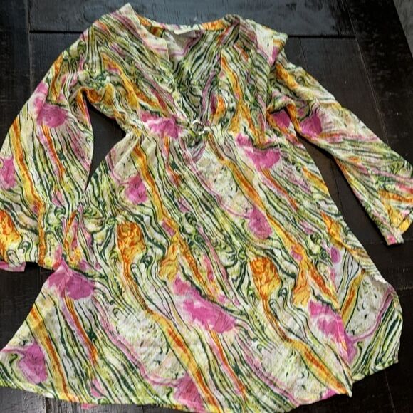 Pineapple Cove Swimsuit Beach Island Coverup Grandmacore Resort Vacay Large - Picture 2 of 10